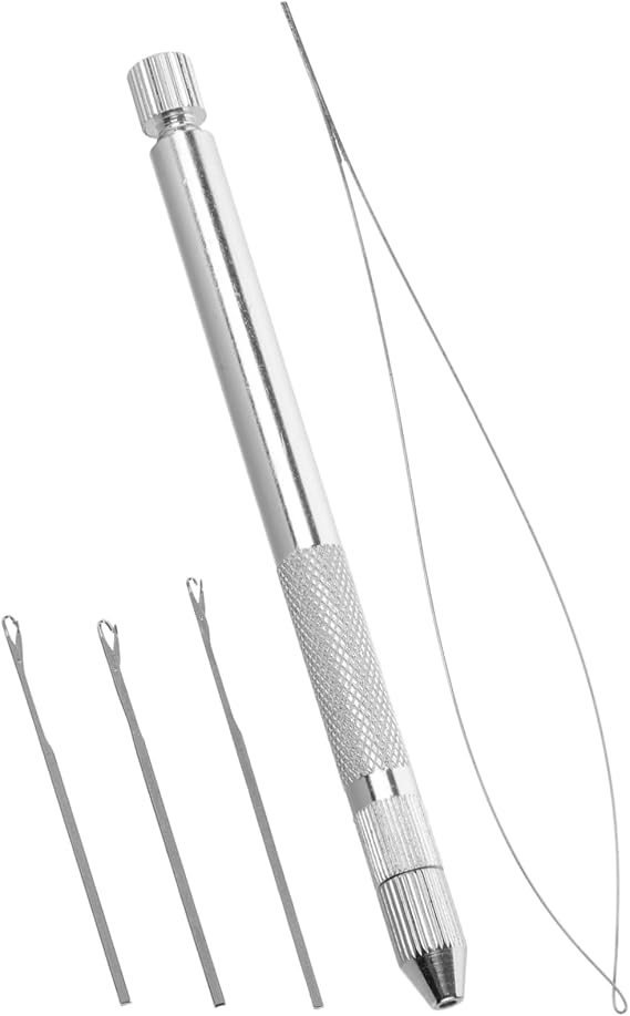 HAPINARY Dreadlocks Crochet Needle Kit with Metal Handle Hair Weaving Tools Smooth Crochet Hooks for Easy Locs Styling for Passion Twists and Extensions