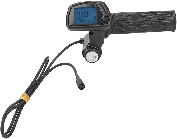 Yctze 48V LCD Throttle Integrated Display, Twist Throttle for 01 & Kugoo Wish 01 Electric Dirt Bikes, with Real Time Cycling Data Display