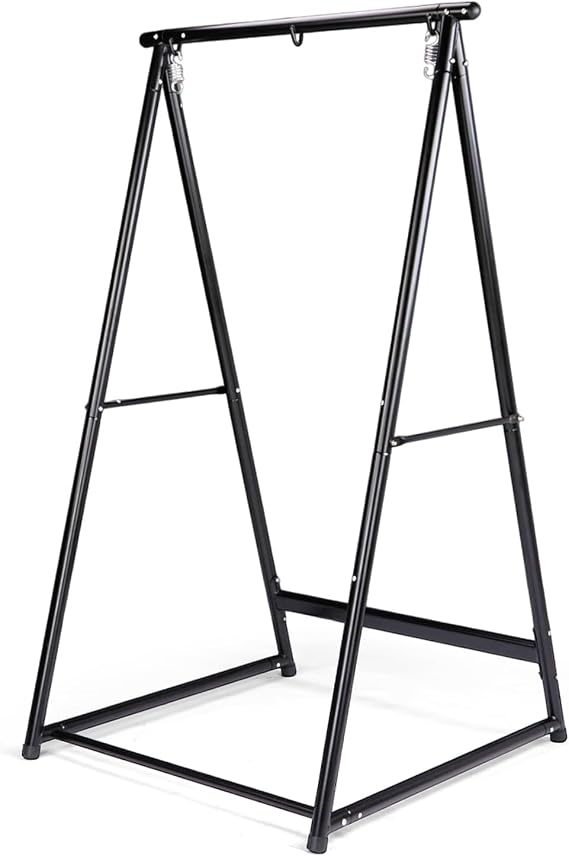 Hammock Chair Stand, Heavy Duty Steel Stand with Stable Construction, 660 LBS Weight Capacity, Weatherproof Hammock Stand for Patio, Garden, Indoor