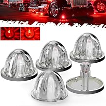 BJZ 4Pcs Red Watermelon LED Lights w/High & Low Lighting, Watermelon-shaped Side Marker Clearance Tail Top Cap Roof Lights for 12V Trailer Truck Semi-trailer Heavy-duty Truck Bus Van Golf Cart