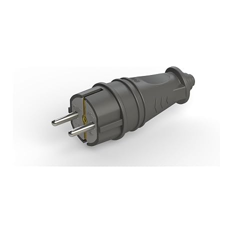 Nead Rubber Grounded Male Plug 4001 | 16A 220-230V | 2P+Soil | Industrial Durable Plug | Domestic Production