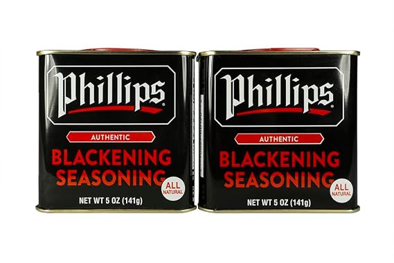 Phillips Blackening Seasoning used in Phillips Seafood Restaurants on Blackened Chicken, Fish & Seafood (2 pack)