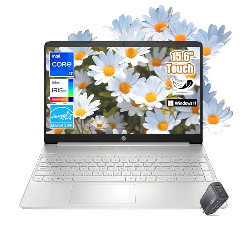 HP 15.6 Full HD Touchscreen Laptop | Intel i7-1255U Beat i9-8950HK | 16GB RAM | 1TB SSD | Intel Iris Xe Graphics | Win 11 | Fast Charge | EPEAT Silver | WCharger