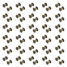 INCREWAY 60 Sets Chicago Screws Assorted Kit, 5mm x 8mm Binding Screws Post Bronze Leather Rivets M5 Round Cross Head Stud Screw Posts for Scrapbook Photo Albums, DIY Bookbinding