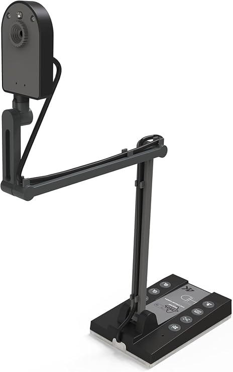 TreasLin Document Camera for Teachers HDMI USB-C 15MP HDIM Document Camera, Remote Learning Classroom Presentations Camera Art Classes Online Teaching with Multi Angle Rotation Adjustment LED Light