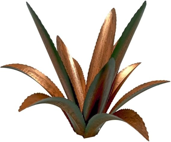 Metal Agave Garden for Sculpture, Large Iron Outdoor Decor with H-Shaped Stakes, Weatherproof Yard Art for Lawn Patio in Multiple Colors (Green with H pole)