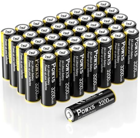 POWXS AA Lithium Batteries 40 Pack