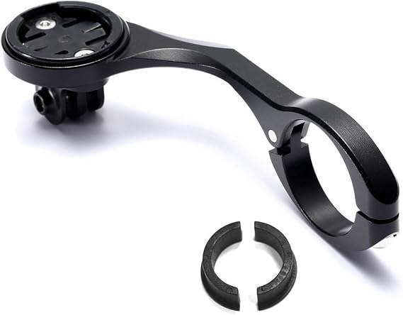 Out Front Mount Bike Computer Combo Handlebar Mount for Garmin Edge | Out Front Bicycle Mount Sizes 31.8mm 25.4mm for Edge 200 500 510 520 800 810 820 1000 1030 and Sport Action Camera