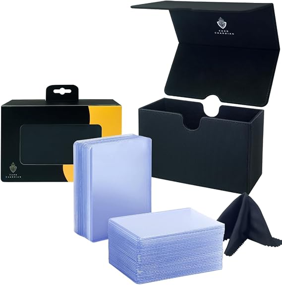 Card Guardian Toploader Bundle Deck Box, Black