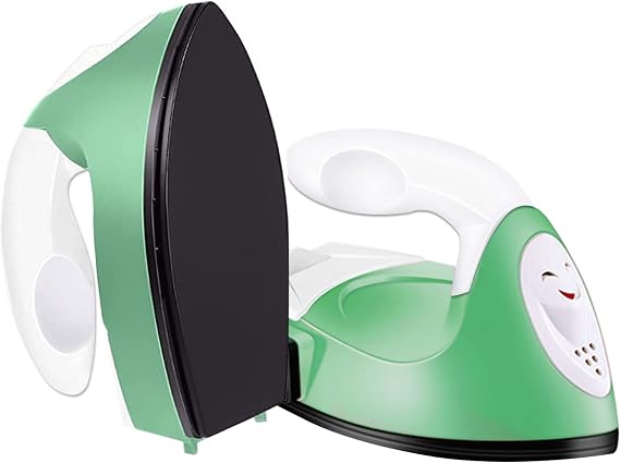 Mini Heat Press Small Iron Portable Heat Press Machine Mini Craft Iron with Charging Base Accessories for DIY T-Shirts, Shoes, Bag and Hats Heat Transfer Vinyl Projects (Green)