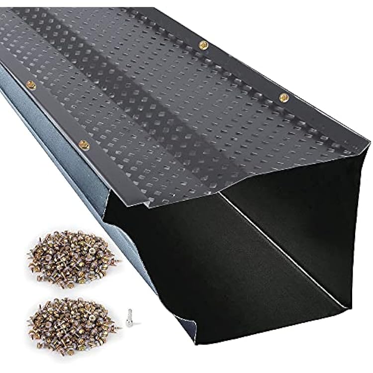 5 Aluminum Gutter Guard 57525 PiecesPack35 Year Aluminum Covers Suitable for Roofs, Floor Surfaces and high-Rise Buildings Matched Screws Included