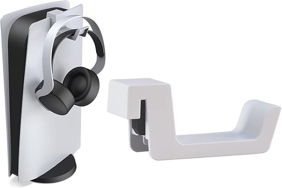 Headset Holder for PS5 Headset Hanger Headphone Holder for PlayStation 5 | Coordinated Color | ABS Material with Silicone Pad Cushioning