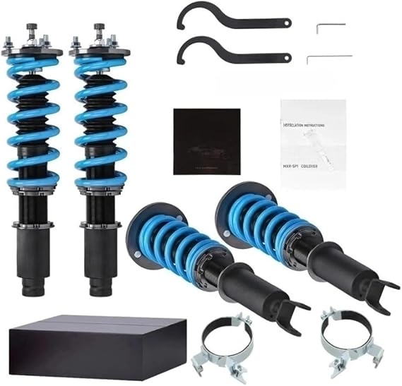 24 Ways Adjustable Damper Coilover Coil Struts Compatible For Honda Accord DX/EX/LX CD5 CD7 Adjustable Coilovers Lowering Kit
