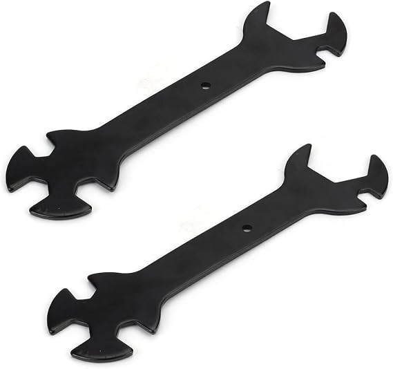 2 Pack 3D Printer Wrench Set 5in1 Stay 6mm to 20mm Nozzle Wrenches Spanner Steel Flat Ratchet for E3D MK8 MK10 V6 Volcano Heating Block Replacement CNC Machine Cleaning
