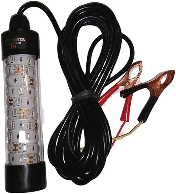 2000 Lumen - 12V LED Green, White OR Blue Underwater Submersible Night Fishing Light Crappie Squid shad Ice