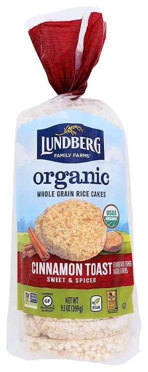 Lundberg Organic Rice Cakes Cinnamon Toast -- 9.5 oz - 2 pc