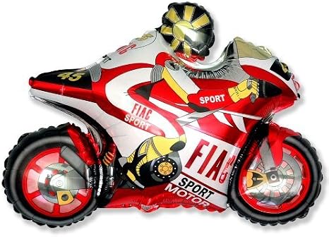 Cars/helicopters/planes/vehicle Moto Racing Motorbike Balloon 26" Foil Balloon - Red