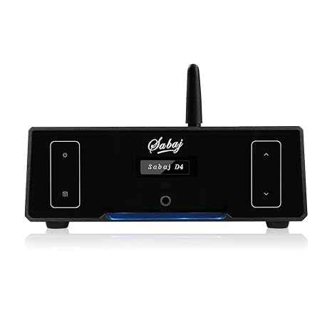 Sabaj D4 Desktop Bluetooth DAC Headphone Amplifier Remote Control Stereo Amp Support Bluetooth Optical Coaxial USB Input HiFi DSD512 PCM768 AK4452 BT4.2