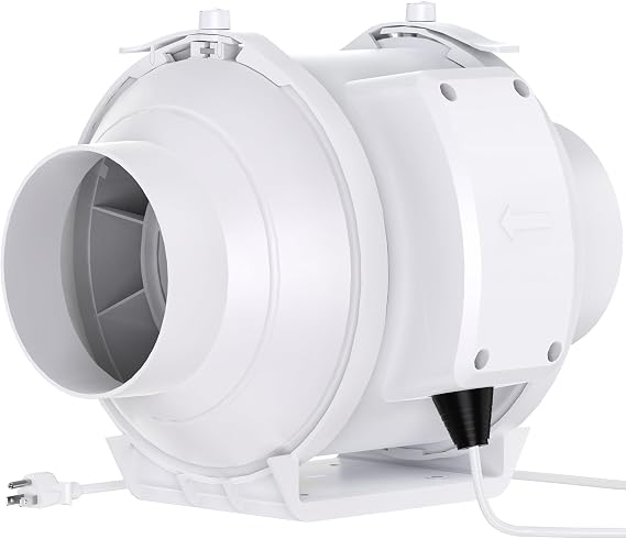 4 Inch Inline Duct Fan with EC Motor - 185 CFM Inline Booster Duct