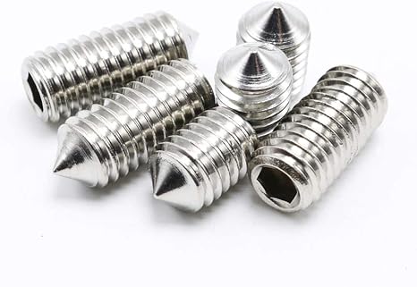 M5 Hexagon Socket Set Screws with Cone Point, M5 Grub Screws Cone Point, Stainless Steel, 50 pcs (M5 x 8 mm)