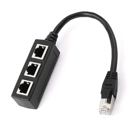 RJ45 Splitter Adapter LAN Ethernet Cable (1 to 3 Way)