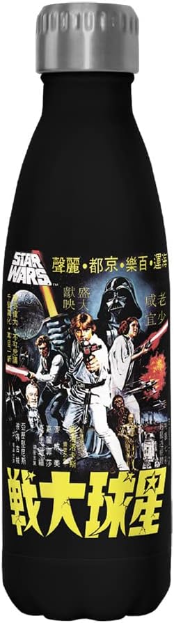 Star Wars Poster Wars 17 oz Stainless Steel Water Bottle, 17 Ounce, Multicolored
