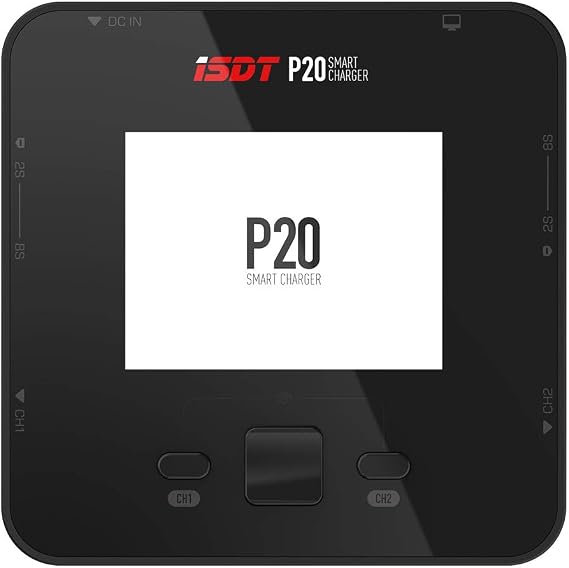 ISDT P20 800W 35A LiPo Battery Balance Charger Discharger Duo 500WX2 Dual Channel 1-8S Li-ion Life NiCd NiMH LiHV PB Smart Battery (Power Supply is NOT Included!