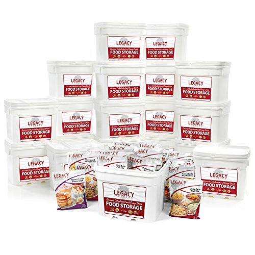 Emergency Year Supply Food Storage: 2160 Large Servings - 554 lbs - Disaster Survival Preparedness Supply - 25 Year Shelf Life - Freeze DriedDehydrated Meals