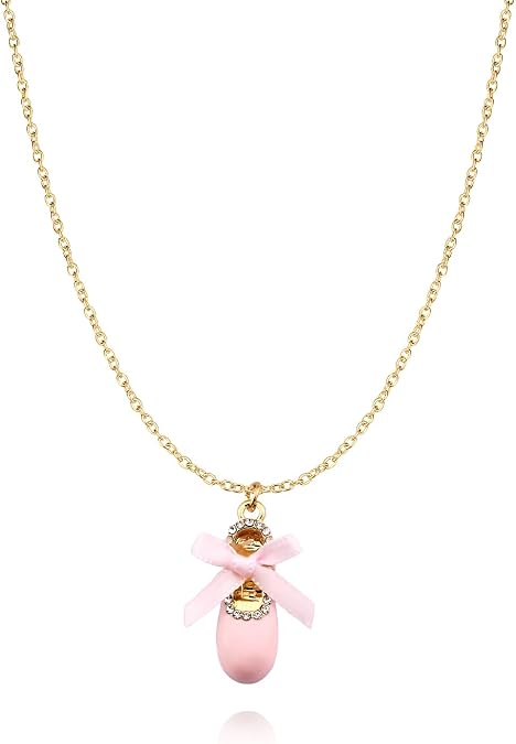 Dance Recital jewelry for Women,Ballerina Ballet Dance Necklace Ballet Slippers Shoes Necklaces Ballets Dancer Jewelry for Daughter Sister Ballerina Costume Accessories Christmas Stocking Stuffers for Women