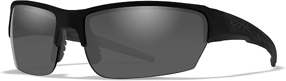 Wiley X WX Saint Tactical Sunglasses Matte Black Frame with Changeable Smoke Grey Lenses Ballistic Rated