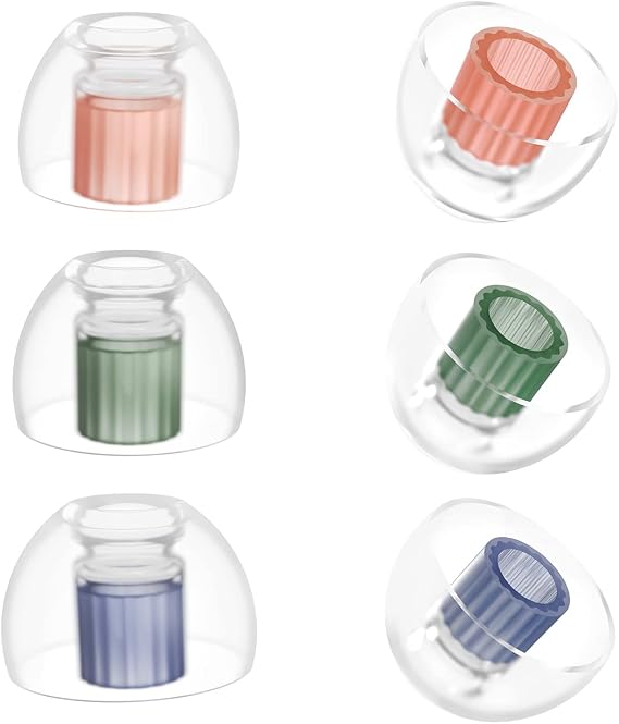 SpinFit W1 for IEM -Patented Medical-Grade Silicone Ear Tips, Double W-Shaped Tube Core, More Stability, (L/M/S Included)