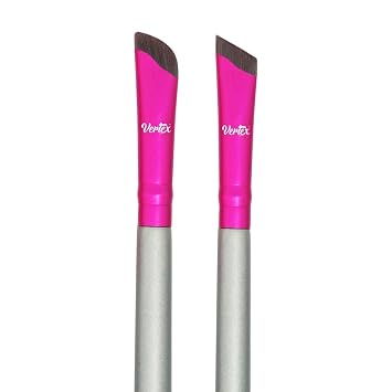 Eyeliner Brush Fine Angled Set - For Liquid Gel Liner Applicator Bent Stencils Thin Pencil Pen Real Small Sharpener Angle Wing Tips Firm Makeup Brushes Black Stamp Winged Kit Flat Waterproof Cat Eye