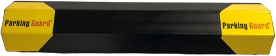 Maxsa 37355 Parking Guard Tire Stopper , Black | Park Perfectly Every Time, Prevents Damage to Car and Garage, High Visibility, Heavy Duty, 3M Adhesive, Garage Parking Stop