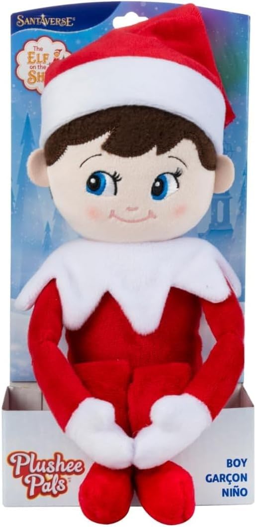 The Elf on the Shelf Plushee Pals - 17-inch Scout Elf Plush Toys Blue Eyed Boy- Huggable and Lovable Stuffed Elf Plush