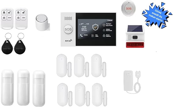 Akıllı Güvenlik Obiem Alarm Sistemleri (Güneş Enerjili Dış Sirenli) (Standart Plus Set)