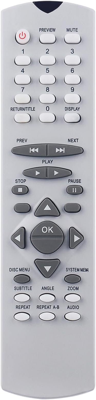Replacement Remote Control Commander Compatible with Magnavox MDV458 MDV458/17 MDV-460 MDV430 MDV430SL MDV423 MDV460 MDV424 MDV460/17 MDV430SL98 DVD Player