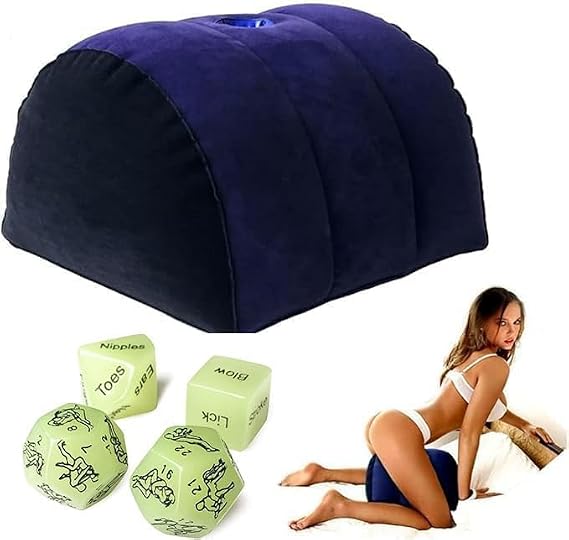 Upgrade Pillow Position Cushion for Couple, Inflatable Ramp Furniture for Bedroom Sex Half Round for Hip Pillowcase Half Round Pillow Set, Furniture - Ramps Cushions Sweatshirt Yoga I2321