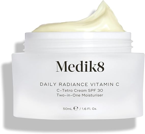 Medik8 Daily Radiance Vitamin C, 2-in-1 SPF & Face Moisturiser - 50ml | C-Tetra 7% Vitamin C Cream SPF 30, Two-in-One Moisturiser, Radiance & Protection, Energise & Protect your Skin Each Morning