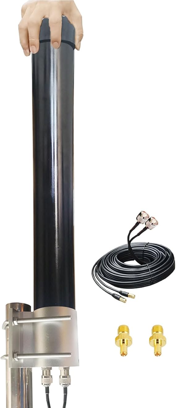 SignalPlus 5G Antenna for T Mobile Home Internet, 4G LTE Cellular Antenna Omni Directional Outdoor 2x2 MIMO Antenna, with 10 Meters Cable TS-9 SMA