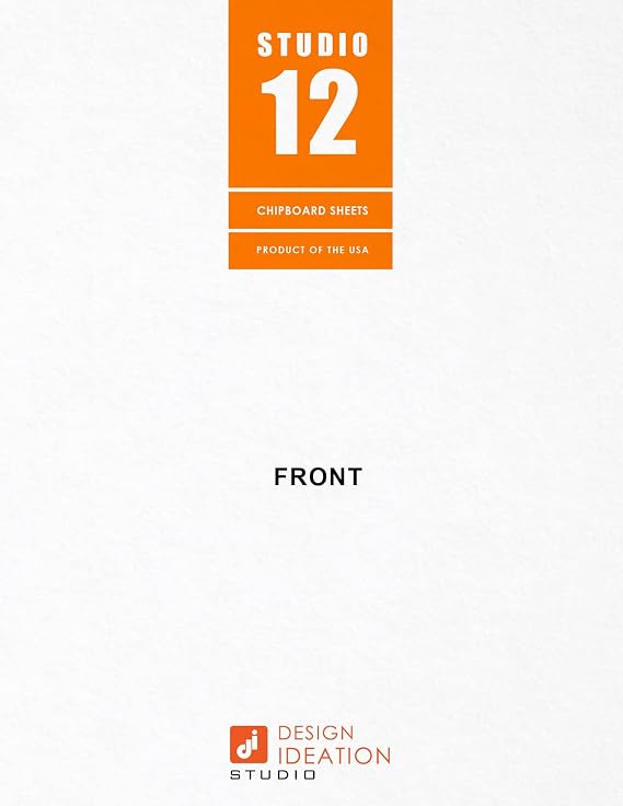 White Chipboard Sheets. STUDIO 12 Brand. (8.5" x 11") .022 Thickness. (12 Sheets)