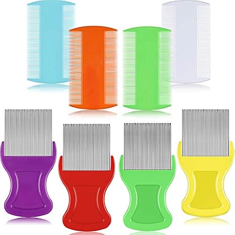 Maitys 8 Pcs Lice Combs Kids Pet, 3.5 x 2 Inch, 3.54 x 1.57 Inch, Classic