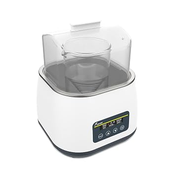 LAB FISH Laboratory Digital Lab Water Bath Magnetic Stirrer Mixer 3L Capacity Thermostatic Heating Equipment Stainless Steel Liner with 2PCS Stir Bars
