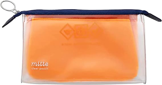 SUN-STAR Jujutsu Kaisen, Gusset Clear Pouch mitte Large Capacity, for Pencil Case and Cosmetic Pouch, W7.5 x H3.9 x D2.4inch (19 x 10 x 6cm)
