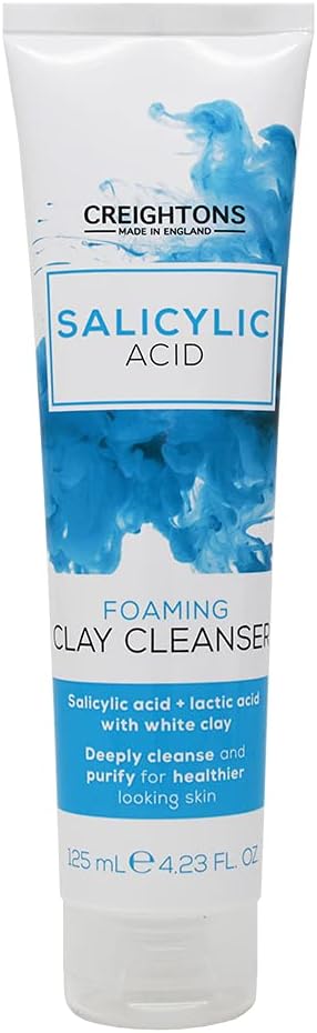 Foaming Clay Cleanser (125ml) - Contains Salicylic Acid & Lactic Acid with White Clay to Deeply Cleanse & Purify for Healthier Looking Skin. Dermatologically Tested | Deeply Cleanses & Purifies with Salicylic Acid, Lactic Acid & White Clay, Dermatologically Tested, Vegan & Cruelty-Free