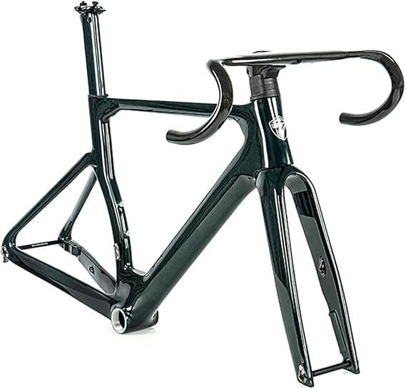 700C Road Bike Frameset 43.5cm/46cm/48cm/50cm/52cm/54cm Carbon Fiber Disc Brake Frame F12*100mmR12*142mm Thru-Axle With Fork And Handlebar