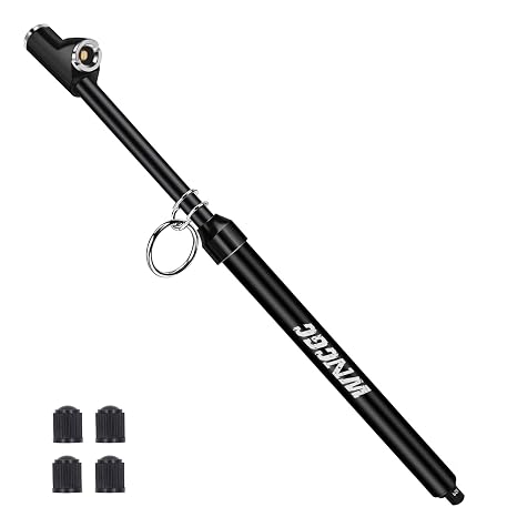 Dual Head Tire Pressure Gauge, Heavy Duty Air Gauge Tire Pressure with Two Side Aluminum Scaleplate, Truck Tire Gauges for Tire Pressure Range to 10-150 PSI, Black, 1 Pack