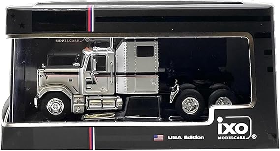 1980 GMC General - Silver w/ Black & Red Stripes Diecast 1:64 Scale Model - IXO America IA64004