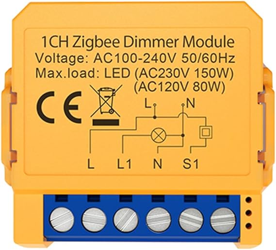 Tuya Zigbee Dimmers Switch Module 1CH Control LED Lights Dimmable Switch Stepless Dimming+Voice Control