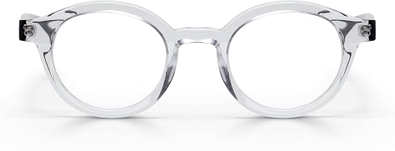 eyebobs - TV Party | Premium Reading Glasses for Men and Women | Round Frame for Average Faces | Available in 0.0x - 4.0x