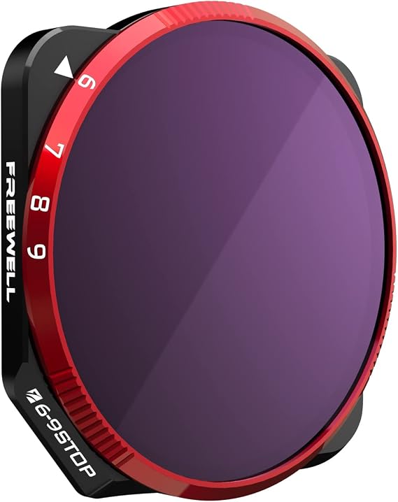 Freewell Variable VND 6-9 Stop Filter Compatible with Mavic 3 | Hard stop VND filter with 6-9 stop range and ND64-ND512 for light control, Mavic 3 and Mavic 3 Cine